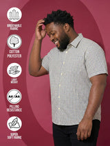 Men Plus Size Hale Multicolor Checkered Casual Shirt