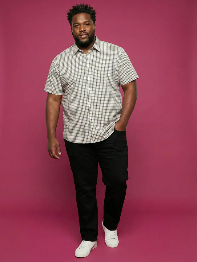 Men Plus Size Hale Multicolor Checkered Casual Shirt