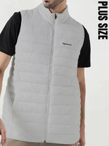 Men Plus Size NYC-Grey-H Solid Bomber Jacket - bigbanana