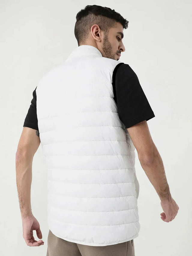Men Plus Size NYC-White-H Solid Bomber Jacket - bigbanana