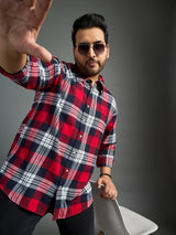 Men Plus Size Luis Check Shirt - bigbanana