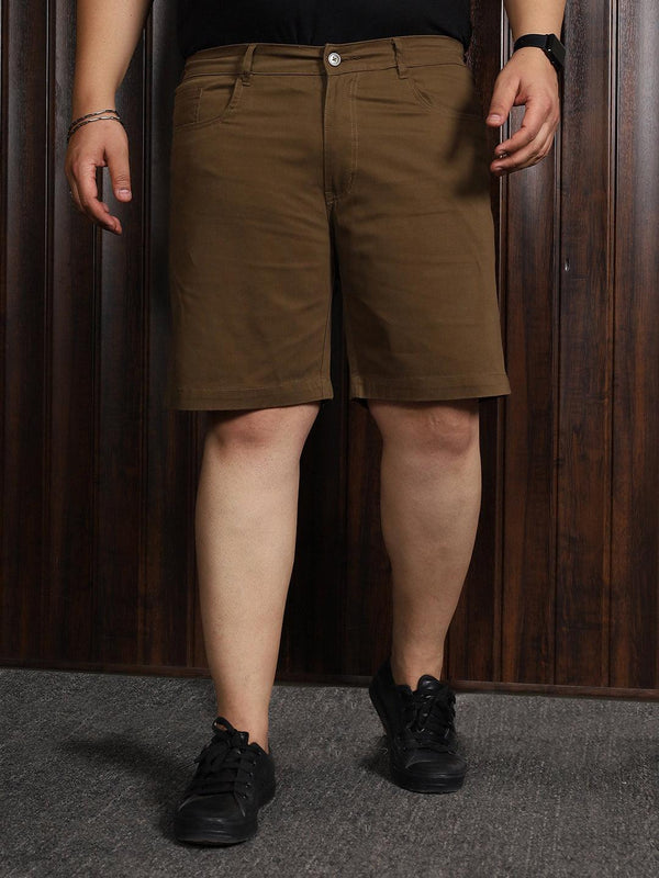 Men Plus Size Hanoi Solid Shorts