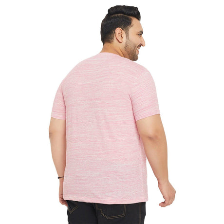 Men Plus Size Hardco Solid Round Neck Tshirt - bigbanana