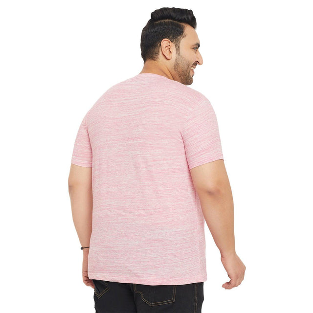 Men Plus Size Hardco Solid Round Neck Tshirt - bigbanana