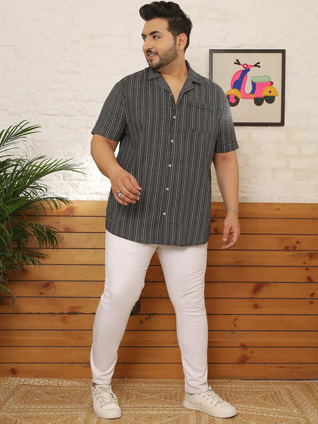 Men Plus Size Hautiq Multicolor Printed Shirt - bigbanana