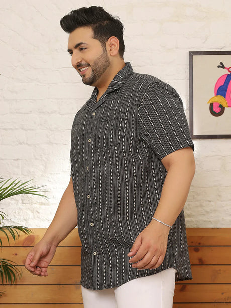 Men Plus Size Hautiq Multicolor Printed Shirt - bigbanana