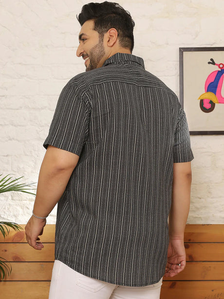 Men Plus Size Hautiq Multicolor Printed Shirt - bigbanana