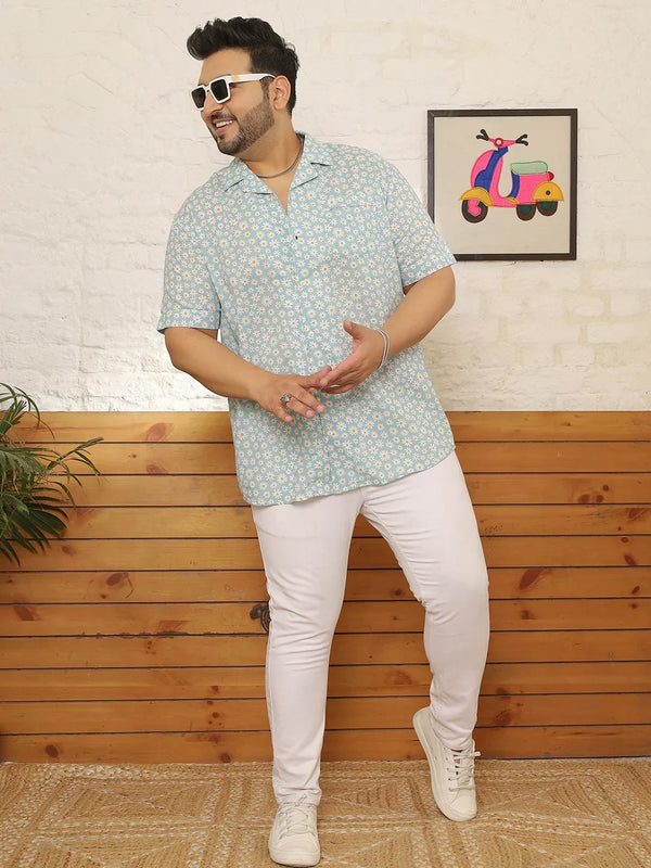 Men Plus Size Hedrix Multicolor Printed Shirt