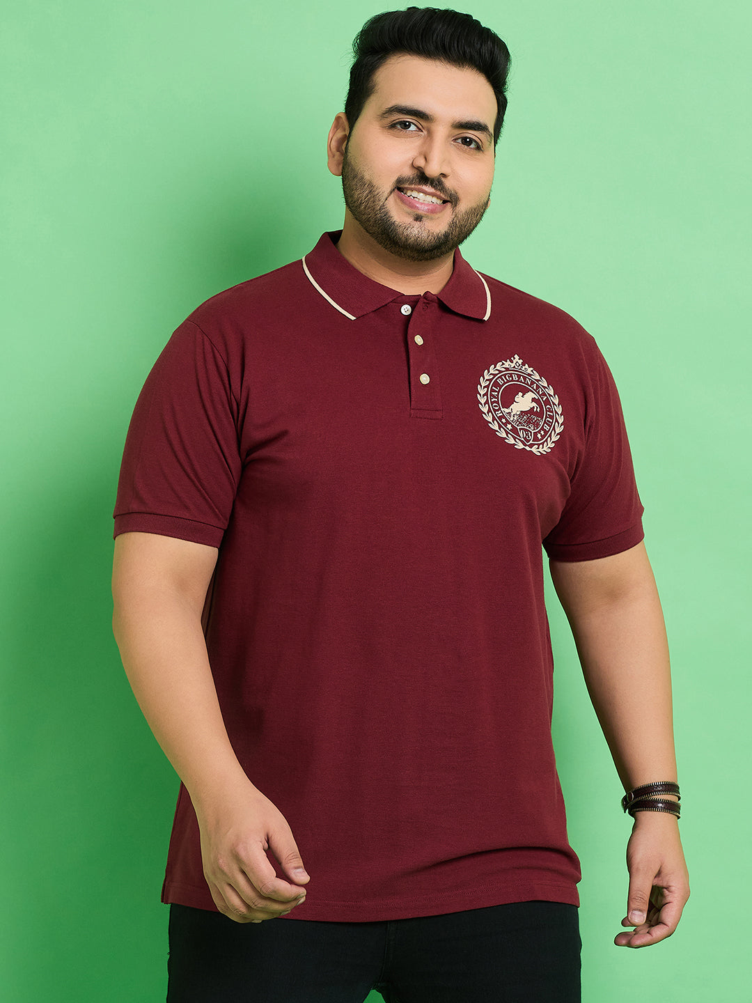 Men Plus Size Hefei Printed Polo Tshirt - bigbanana