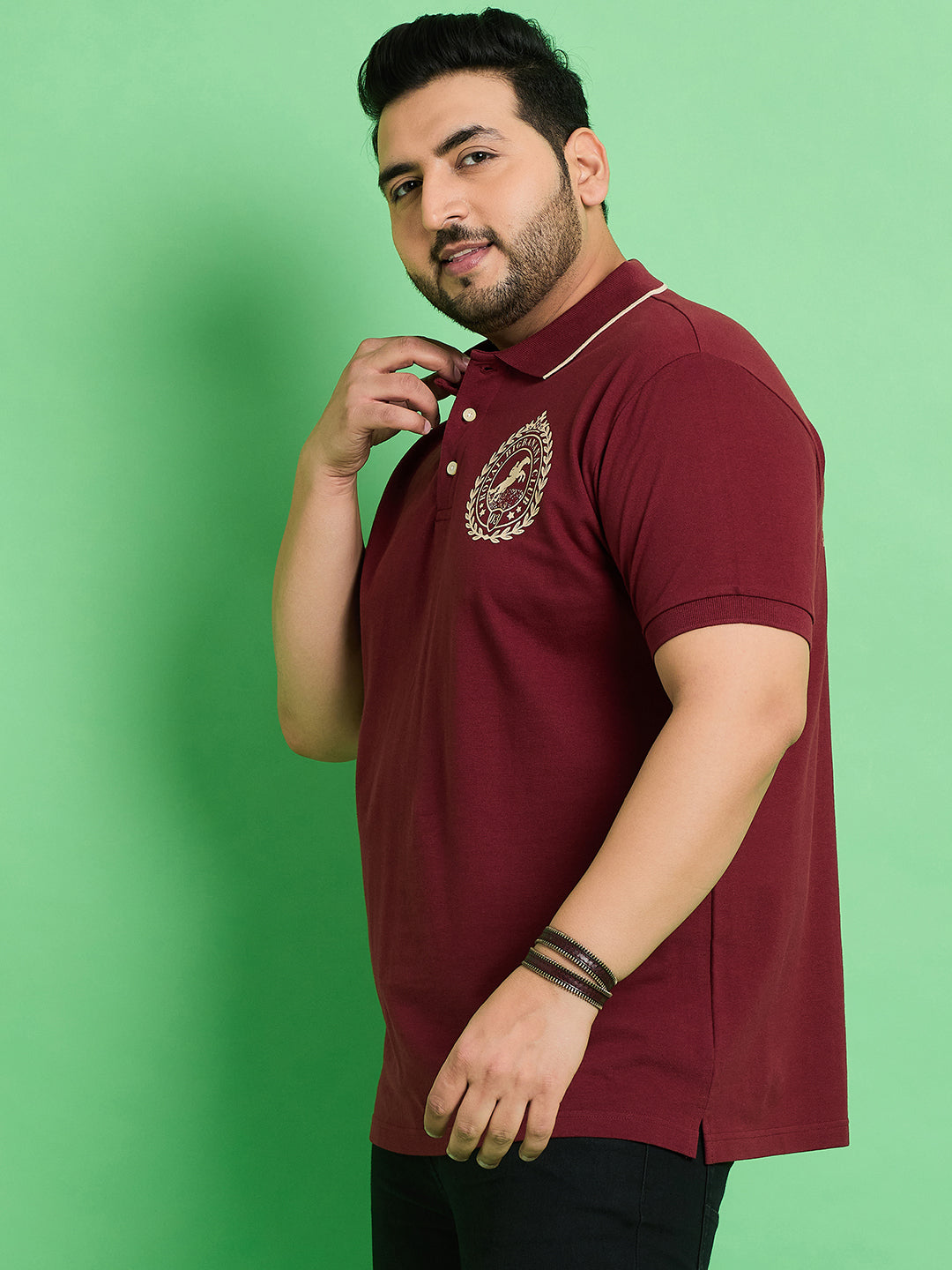 Men Plus Size Hefei Printed Polo Tshirt - bigbanana