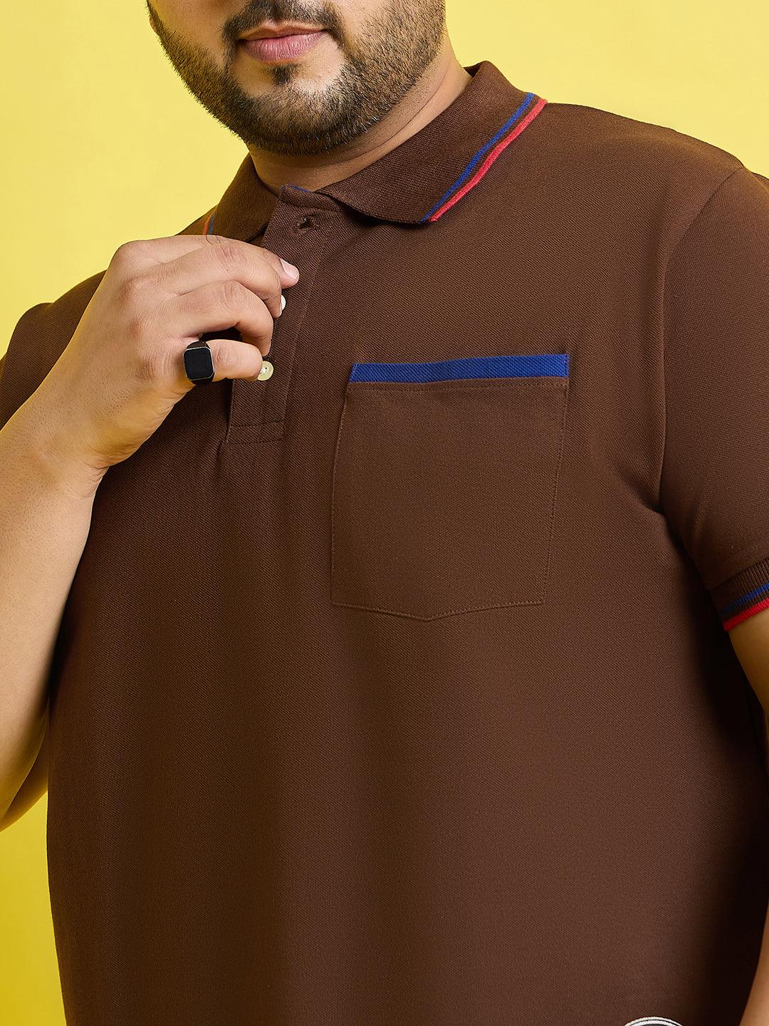 Men Plus Size Helium Solid Polo Tshirt - bigbanana