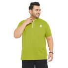 Men Plus Size Hemleys-Olive Solid Henley Tshirt - bigbanana