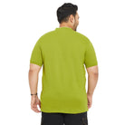 Men Plus Size Hemleys-Olive Solid Henley Tshirt - bigbanana