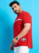 Men Plus Size Henry Solid Polo Tshirt - bigbanana