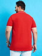 Men Plus Size Henry Solid Polo Tshirt - bigbanana