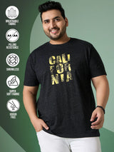 Men Plus Size Hexel Colorblock Round Neck Tshirt