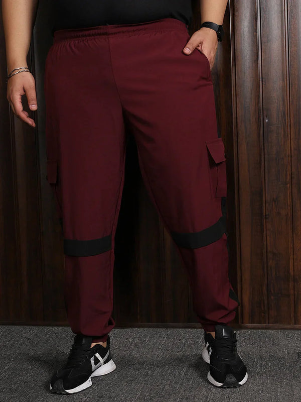 Men Plus Size Heze Colorblock Trackpant