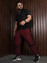 Men Plus Size Heze Colorblock Trackpant - bigbanana