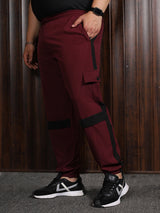 Men Plus Size Heze Colorblock Trackpant - bigbanana