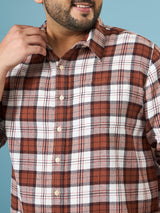 Men Plus Size Hopp Multicolor Checkered Casual Shirt