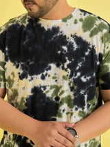 Men Plus Size Horizon Multicolor Printed Round Neck Tshirt - bigbanana