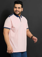 Men Plus Size Husa Solid Polo Tshirt - bigbanana