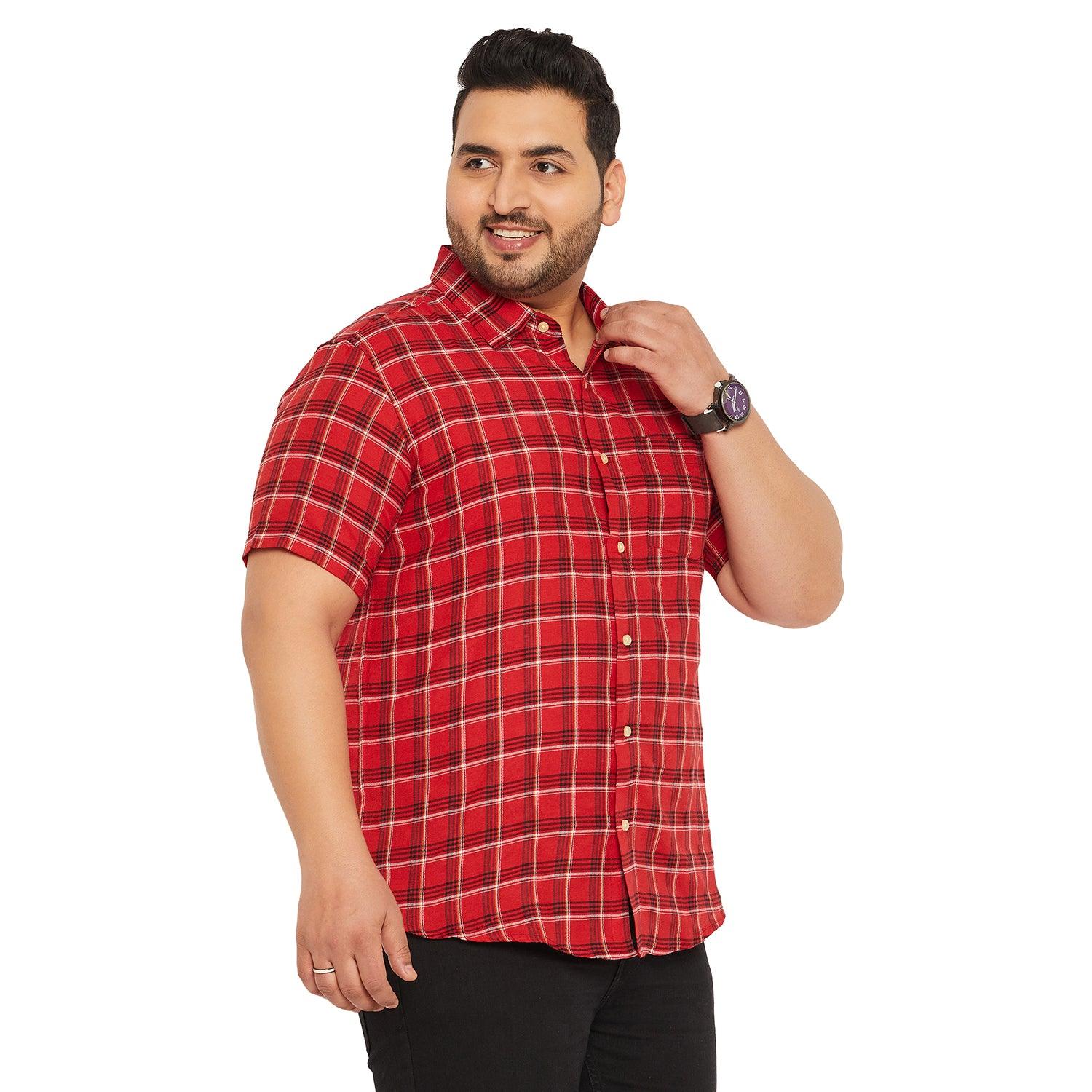 Men Plus Size Hyperon Check Shirt - bigbanana