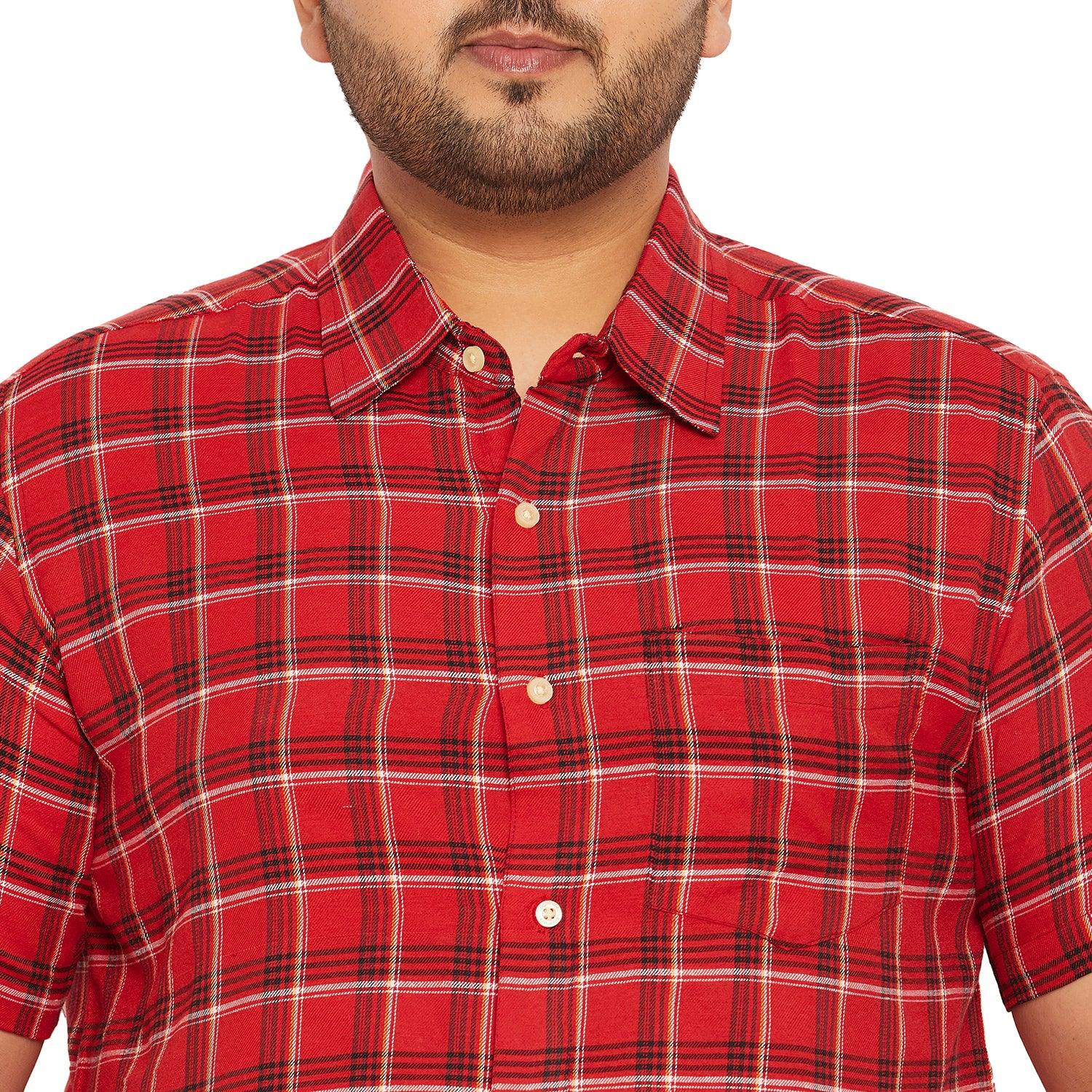 Men Plus Size Hyperon Check Shirt - bigbanana