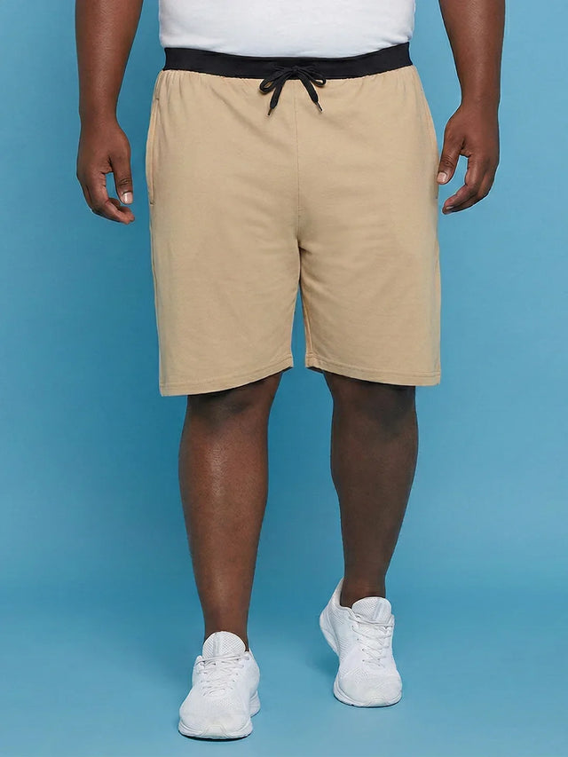 Men Plus Size Andit Colorblock Shorts