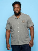 Men Plus Size Hydside Grey Solid Casual Shirt
