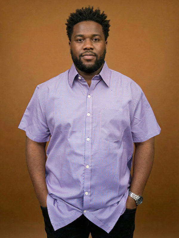 Men Plus Size Sway Multicolor Checkered Casual Shirt