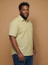 Men Plus Size Brine Multicolor Checkered Casual Shirt