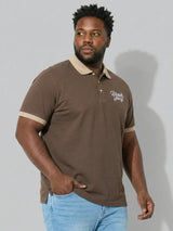 Men Plus Size Everlasting Brown Solid Polo Tshirt