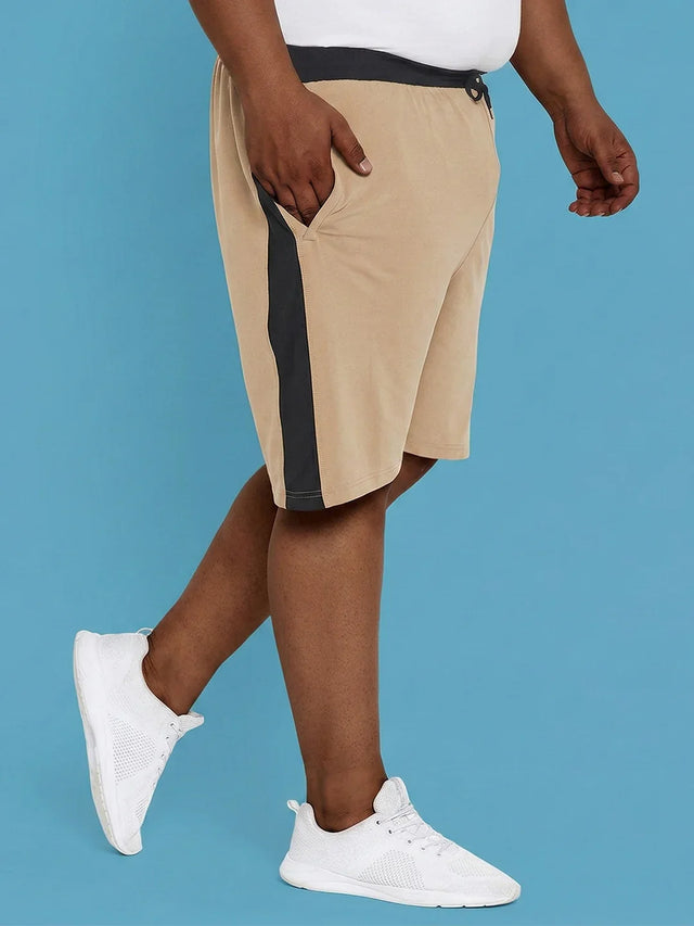 Men Plus Size Andit Colorblock Shorts