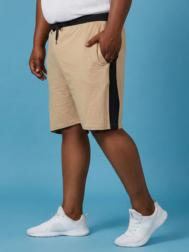 Men Plus Size Andit Colorblock Shorts