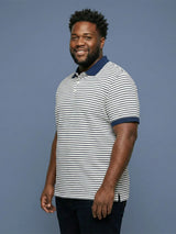 Men Plus Size Minitias Striped Polo Tshirt