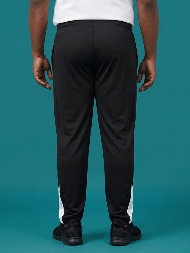 Men Plus Size Belfry Black Solid Trackpant