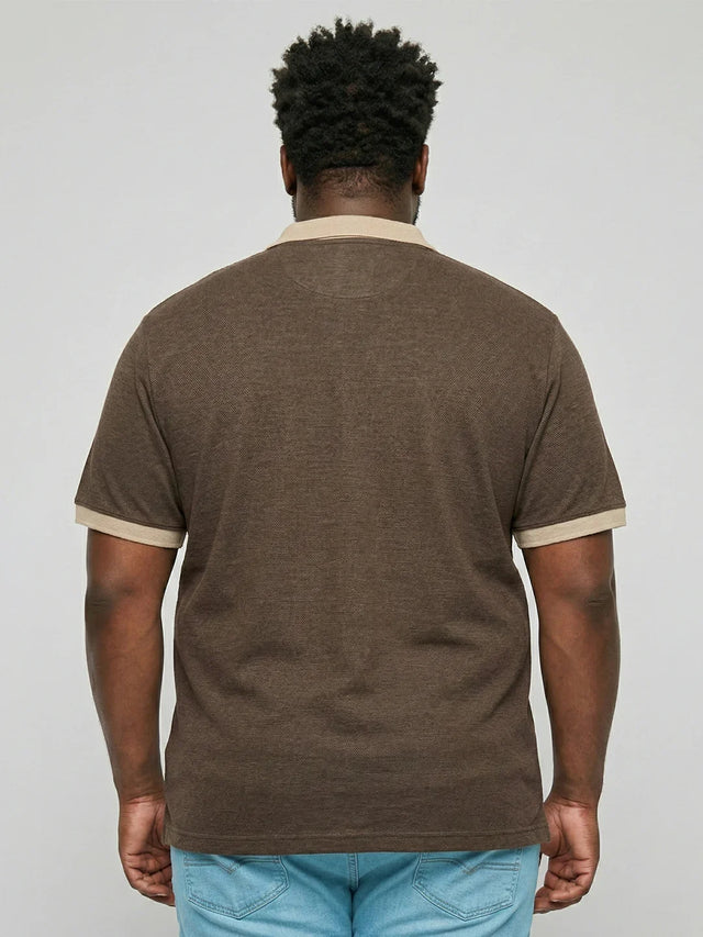 Men Plus Size Everlasting Brown Solid Polo Tshirt