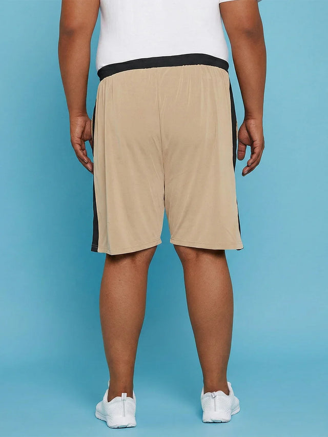 Men Plus Size Andit Colorblock Shorts