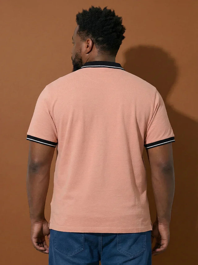 Men Plus Size Harpy Solid Polo Tshirt