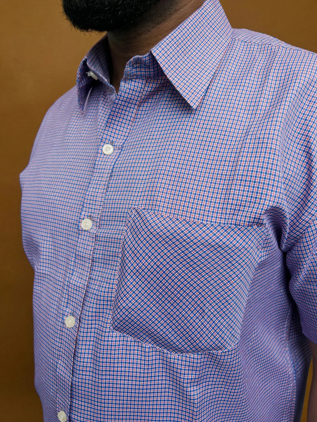 Men Plus Size Sway Multicolor Checkered Casual Shirt