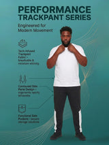 Men Plus Size Belfry Black Solid Trackpant