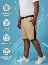 Men Plus Size Andit Colorblock Shorts