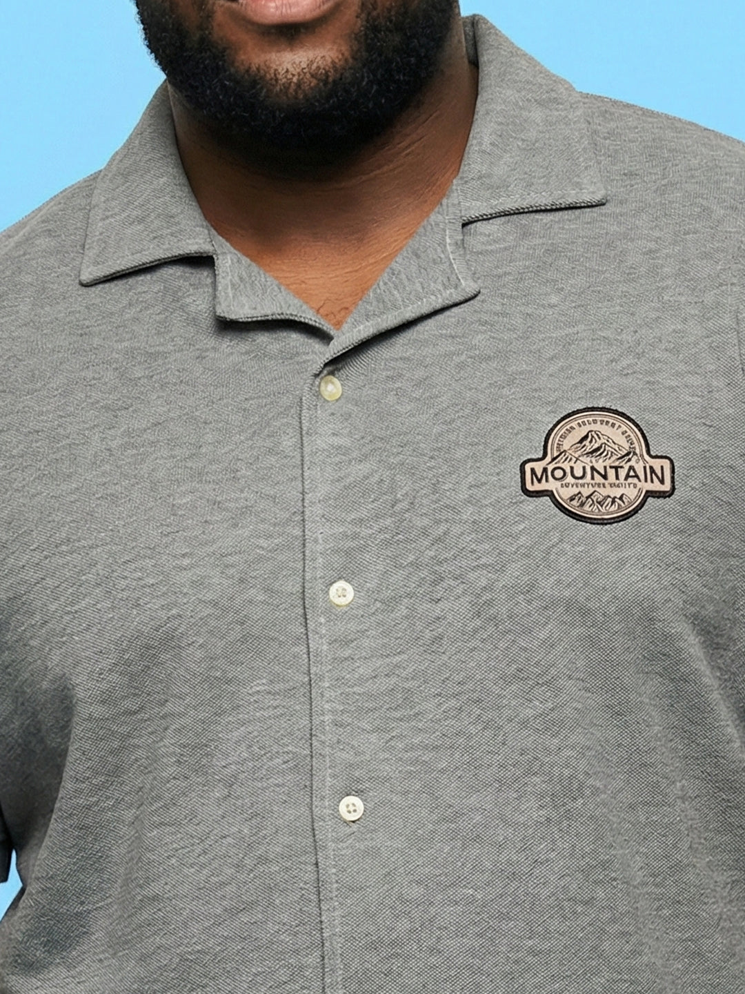 Men Plus Size Hydside Grey Solid Casual Shirt