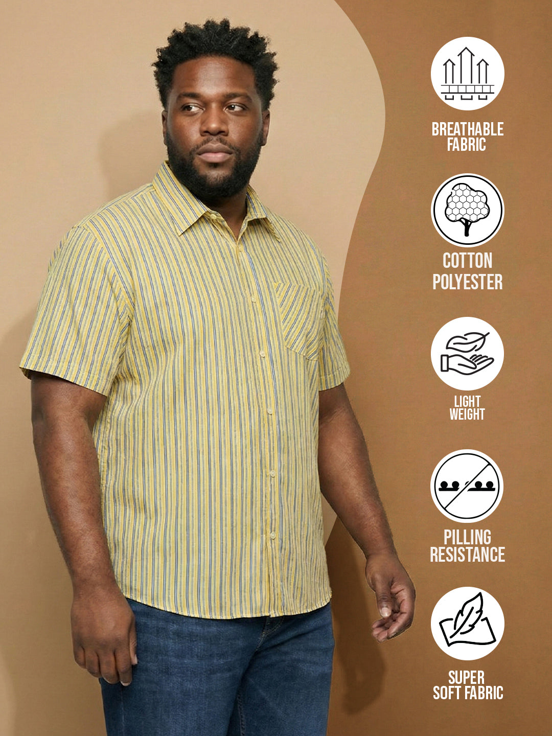 Men Plus Size Brine Multicolor Checkered Casual Shirt