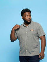 Men Plus Size Hydside Grey Solid Casual Shirt