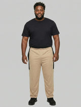 Men Plus Size Ambit Beige Solid Trackpant
