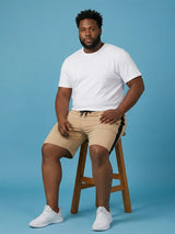 Men Plus Size Andit Colorblock Shorts