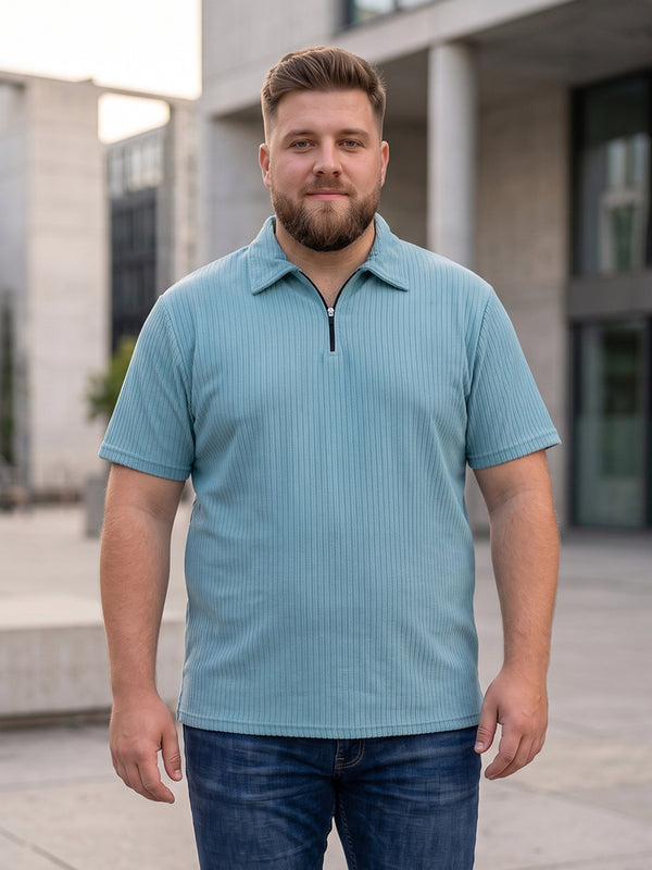 Men Plus Size Velzuno Sky Blue Polo Tshirts