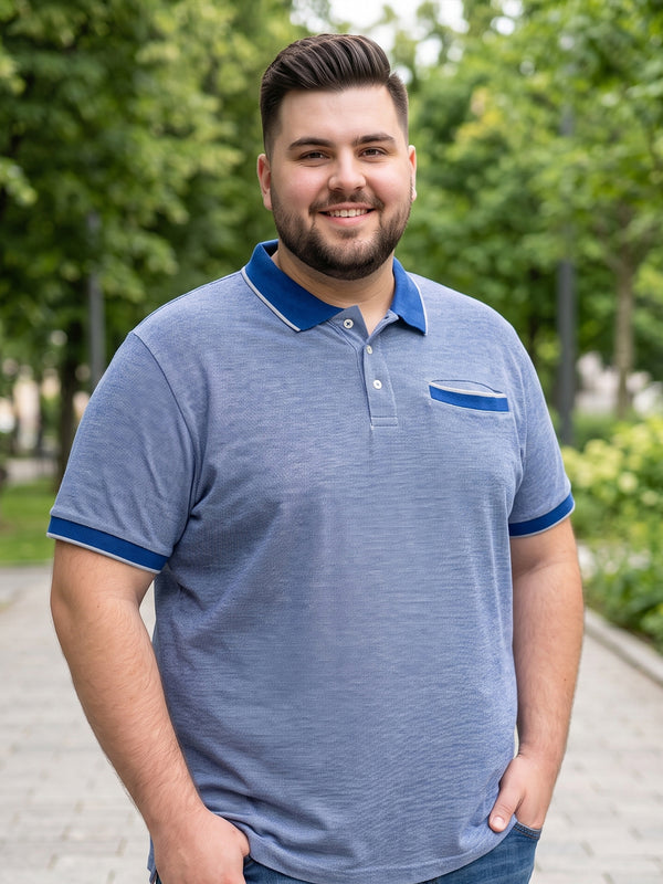 Men Plus Size Pacific Solid Polo Tshirt